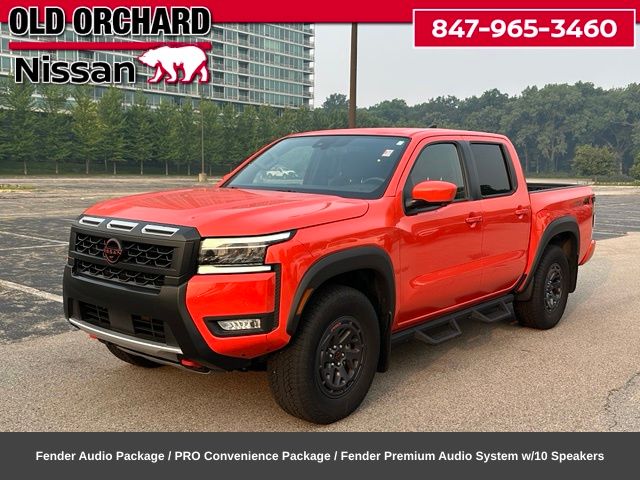 Afterburn Orange 2025 Nissan Frontier Pickup Truck Four-Wheel Drive 9-Speed Automatic Overdrive