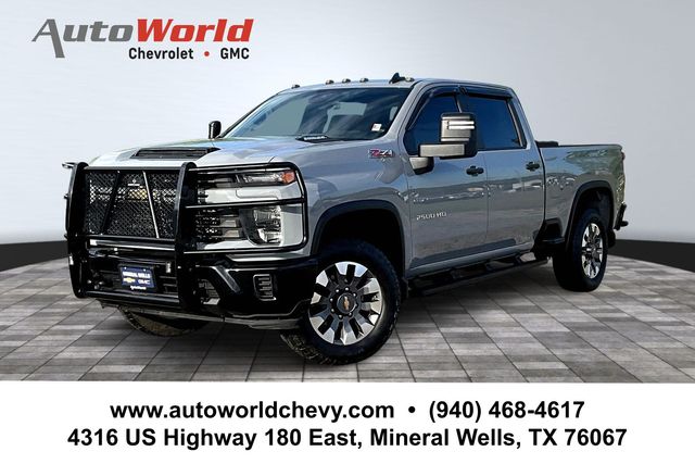 Slate Gray Metallic 2024 Chevrolet Silverado 2500HD Custom Crew Cab 4WD Pickup Truck Four-Wheel Drive Automatic