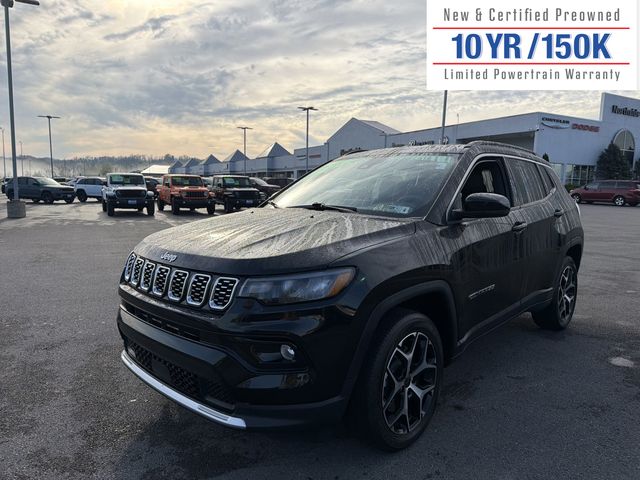 Diamond Black Crystal Pearlcoat 2025 Jeep Compass Limited 4WD SUV / Crossover Four-Wheel Drive 8-Speed Automatic