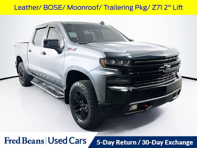 Gray (Satin Steel Metallic) 2020 Chevrolet Silverado 1500 LT Trail Boss Crew Cab 4WD Pickup Truck Four-Wheel Drive Automatic