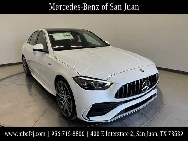 MANUFAKTUR Moonlight Whit 2026 Mercedes-Benz C-Class AMG C 43 4MATIC Sedan All-Wheel Drive 9-Speed Automatic