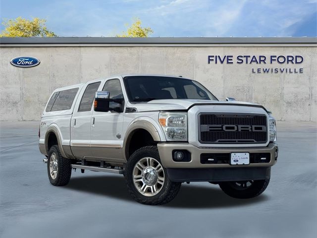 White Platinum Clearcoat Metallic 2011 Ford F-250 Super Duty King Ranch Crew Cab 4WD Pickup Truck Four-Wheel Drive 6-Speed Automatic Overdrive