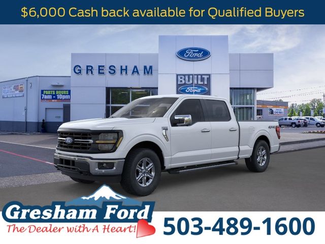 OXFORD WHITE 2025 Ford F-150 XLT SuperCrew 4WD Pickup Truck Four-Wheel Drive Automatic
