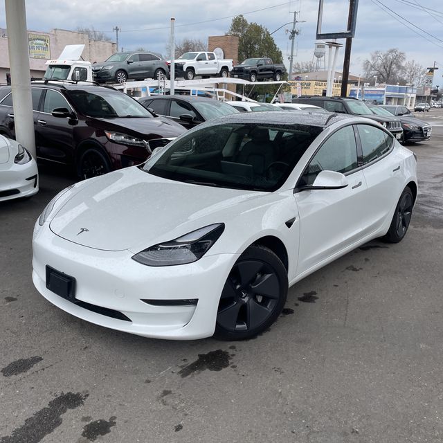 White 2023 Tesla Model 3 Long Range AWD Sedan All-Wheel Drive 1-Speed Automatic