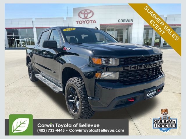 Black 2021 Chevrolet Silverado 1500 Pickup Truck Four-Wheel Drive 6-Speed Automatic Overdrive