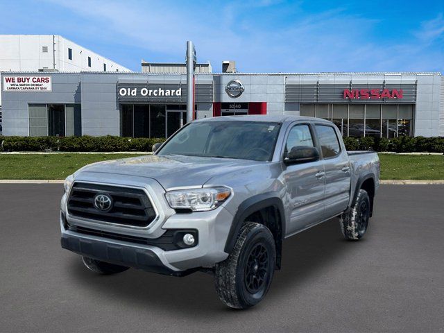 Celestial Silver Metallic 2023 Toyota Tacoma SR5 V6 Double Cab 4WD Pickup Truck Four-Wheel Drive 6-Speed Automatic