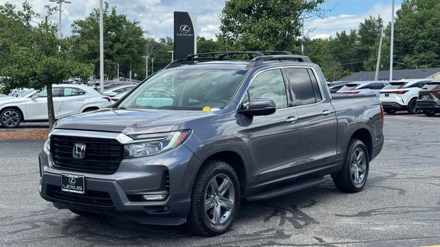 Gray (Modern Steel Metallic) 2022 Honda Ridgeline Pickup Truck All-Wheel Drive 9-Speed Automatic