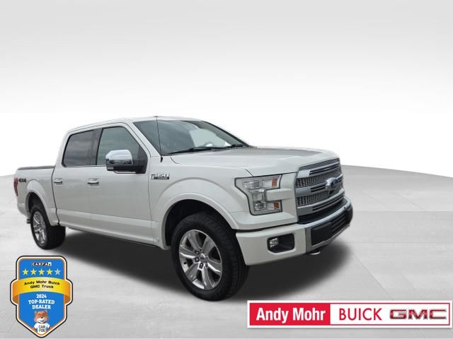 White Platinum Clearcoat Metallic 2016 Ford F-150 Platinum SuperCrew 4WD Pickup Truck Four-Wheel Drive 6-Speed Automatic