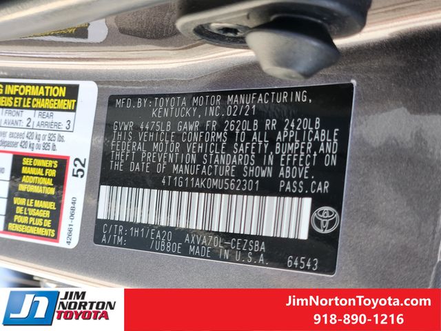 Used 2021 Toyota Camry Sedan