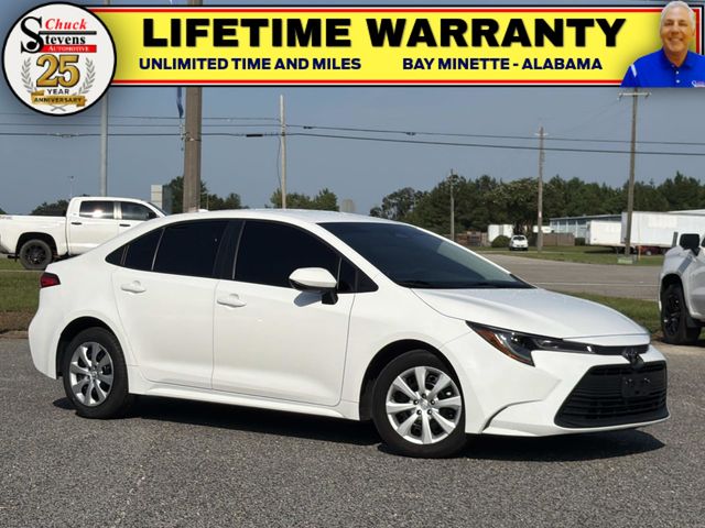 White 2024 Toyota Corolla Sedan Front-Wheel Drive Continuously Variable Transmission