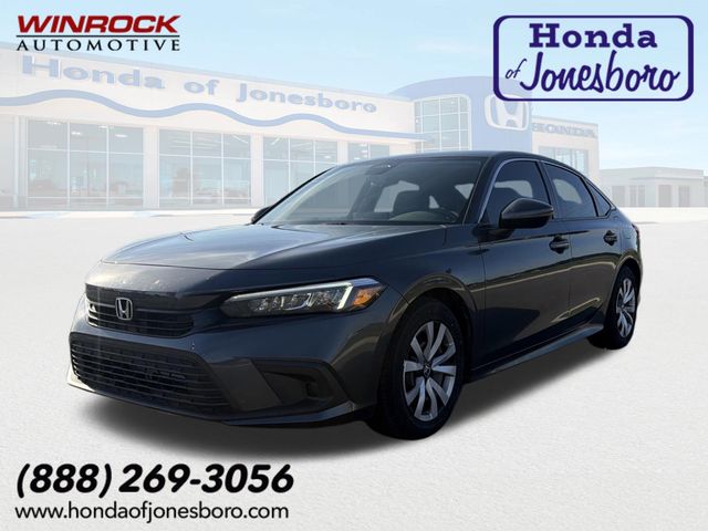 Lunar Silver Metallic 2024 Honda Civic LX FWD Sedan Front-Wheel Drive Continuously Variable Transmission