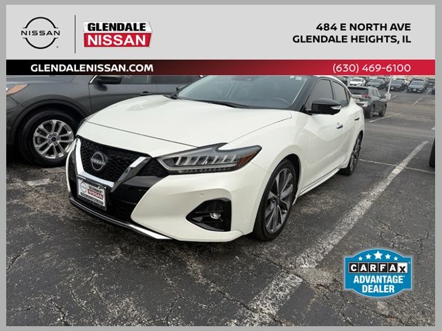 Pearl White Tricoat 2023 Nissan Maxima Sedan Front-Wheel Drive Continuously Variable Transmission