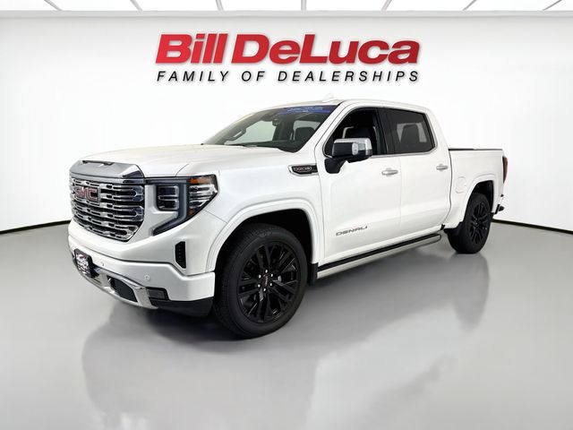 White Frost Tricoat 2023 GMC Sierra 1500 Denali Crew Cab 4WD Pickup Truck Four-Wheel Drive Automatic