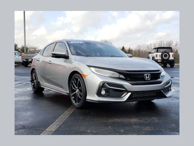 Silver 2020 Honda Civic Hatchback Sport Touring FWD Hatchback Front-Wheel Drive Continuously Variable Transmission