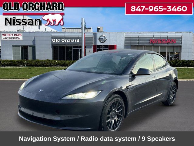 Black 2025 Tesla Model 3 Long Range RWD Sedan Rear-Wheel Drive 1-Speed Automatic