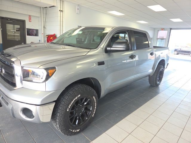 Silver 2012 Toyota Tundra Tundra Grade CrewMax 5.7L FFV 4WD Pickup Truck Four-Wheel Drive 6-Speed Automatic Overdrive