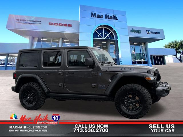 Gray (Granite Crystal Metallic Clearcoat) 2025 Jeep Wrangler 4xe Willys 4WD SUV / Crossover Four-Wheel Drive 8-Speed Automatic
