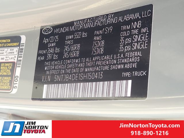 Used 2025 Hyundai Santa Cruz Truck