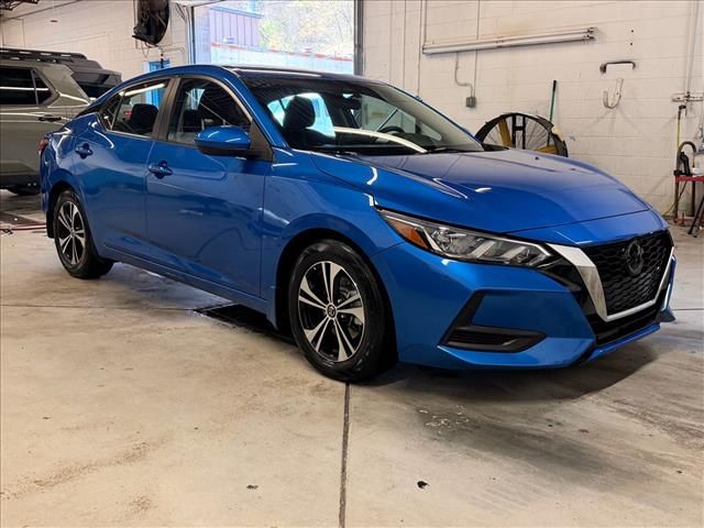 Electric Blue Metallic 2021 Nissan Sentra SV FWD Sedan Front-Wheel Drive Continuously Variable Transmission