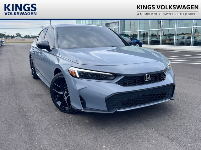 Urban Gray Pearl 2025 Honda Civic Hybrid Sedan Front-Wheel Drive Continuously Variable Transmission