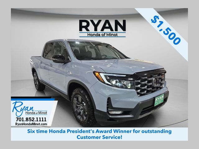 Sonic Gray Pearl 2026 Honda Ridgeline TrailSport AWD Pickup Truck All-Wheel Drive 9-Speed Automatic