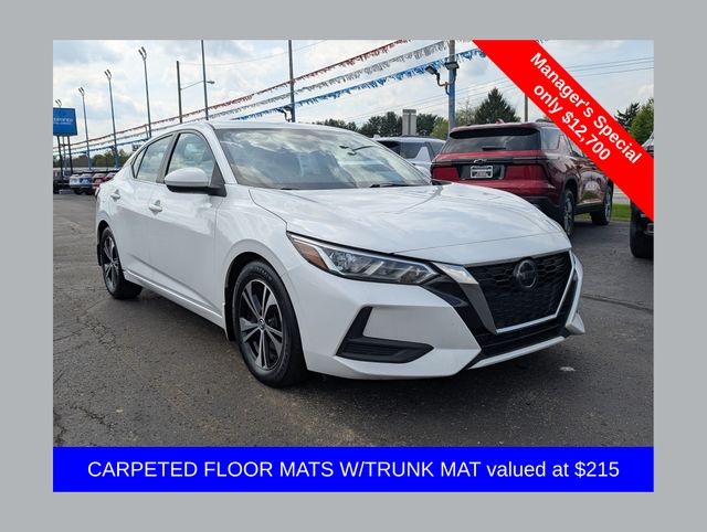 Aspen White Tricoat 2021 Nissan Sentra Sedan Front-Wheel Drive Continuously Variable Transmission