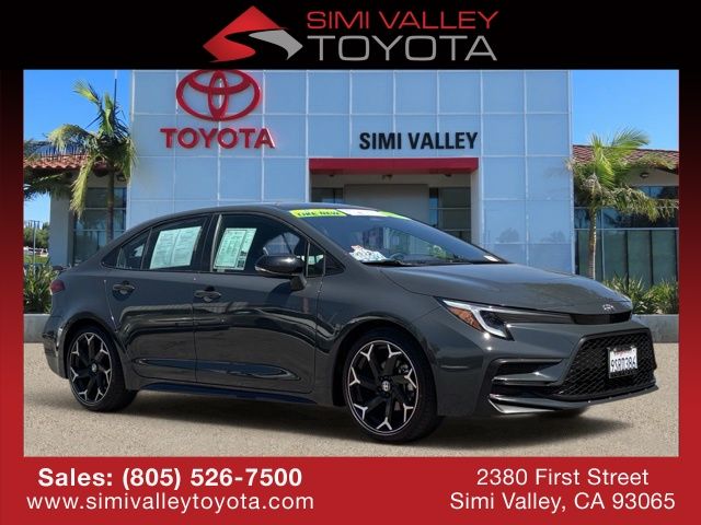 Midnight Black Metallic 2025 Toyota Corolla FX FWD Sedan Front-Wheel Drive Continuously Variable Transmission