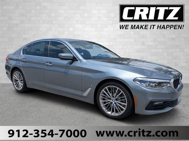 Bluestone Metallic 2018 BMW 5 Series Sedan Rear-Wheel Drive 8-Speed Automatic