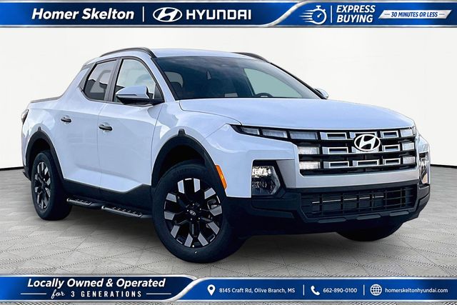 Atlas White 2026 Hyundai Santa Cruz Pickup Truck Front-Wheel Drive 8-Speed Automatic