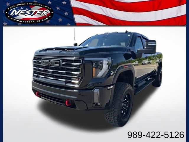 Onyx Black 2024 GMC Sierra 2500HD AT4 Crew Cab 4WD Pickup Truck Four-Wheel Drive Automatic