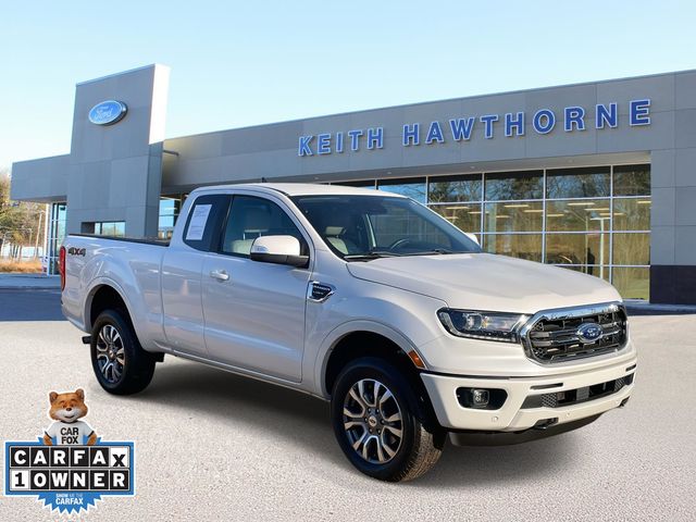 White Platinum Clearcoat 2019 Ford Ranger Lariat SuperCab 4WD Pickup Truck Four-Wheel Drive Automatic