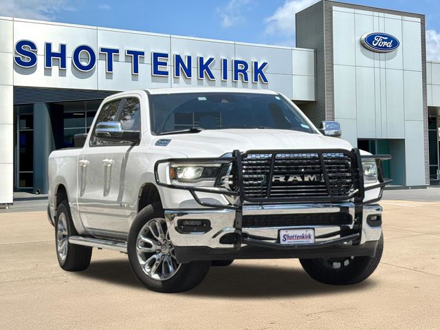 Ivory White Tri-Coat Pearlcoat 2023 RAM 1500 Pickup Truck Four-Wheel Drive 8-Speed Automatic