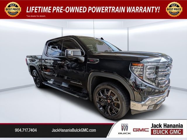 Onyx Black 2022 GMC Sierra 1500 SLT Crew Cab 4WD Pickup Truck Four-Wheel Drive Automatic