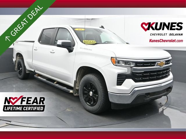 White 2023 Chevrolet Silverado 1500 Pickup Truck Four-Wheel Drive Automatic