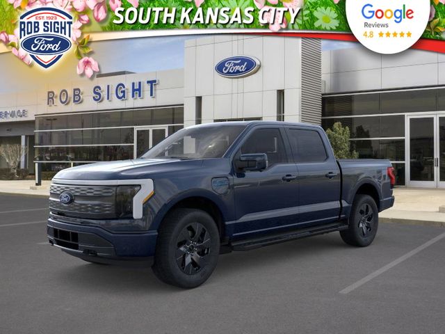 Antimatter Blue Metallic 2025 Ford F-150 Lightning Lariat SuperCrew AWD Pickup Truck All-Wheel Drive Automatic