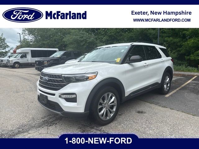 White Metallic 2021 Ford Explorer SUV / Crossover All-Wheel Drive Automatic