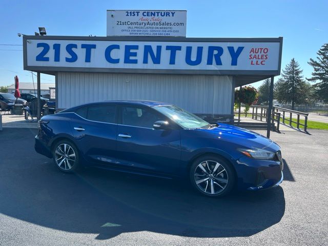 Deep Blue Pearl 2020 Nissan Maxima Sedan Front-Wheel Drive Continuously Variable Transmission