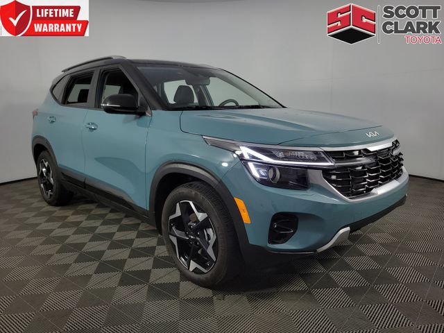 Pluton Blue/Black Roof 2025 Kia Seltos S FWD SUV / Crossover Front-Wheel Drive Continuously Variable Transmission