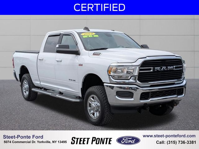 Bright White Clearcoat 2021 RAM 2500 Pickup Truck Four-Wheel Drive 8-Speed Automatic