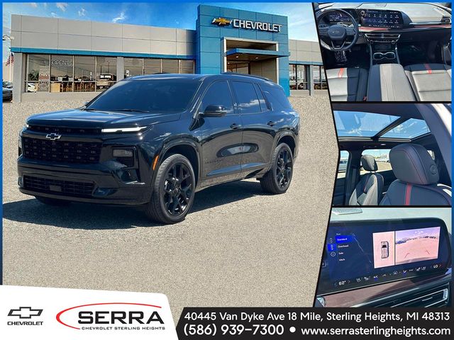 Black Metallic 2024 Chevrolet Traverse RS AWD SUV / Crossover Four-Wheel Drive 8-Speed Automatic