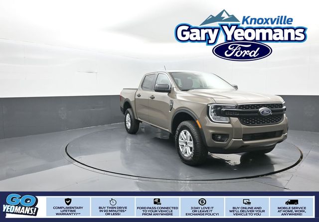 Gray 2025 Ford Ranger XL SuperCrew 4WD Pickup Truck Four-Wheel Drive Automatic