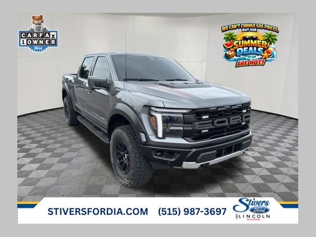 Gray Metallic 2025 Ford F-150 Raptor SuperCrew 4WD Pickup Truck Four-Wheel Drive Automatic