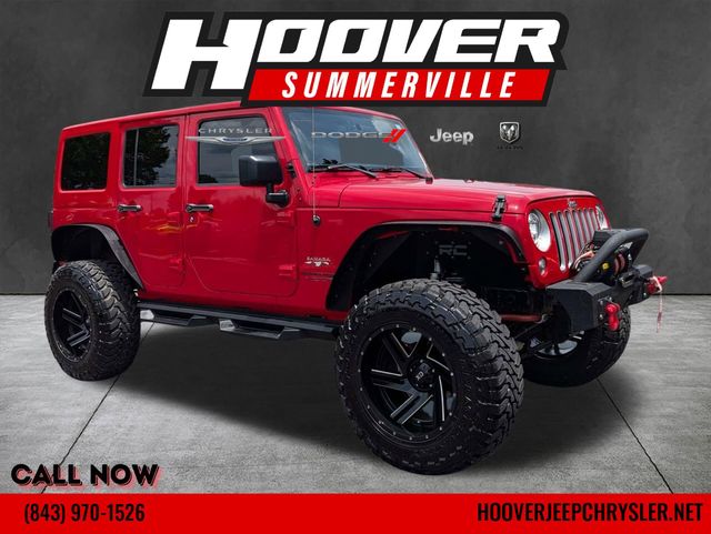 Firecracker Red Clearcoat 2018 Jeep Wrangler JK Unlimited Sahara 4WD SUV / Crossover Four-Wheel Drive 5-Speed Automatic