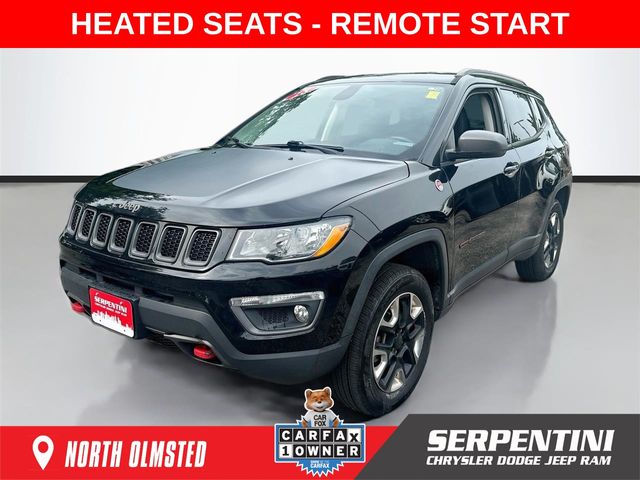 Diamond Black Crystal Pearlcoat 2018 Jeep Compass SUV / Crossover Four-Wheel Drive 9-Speed Automatic