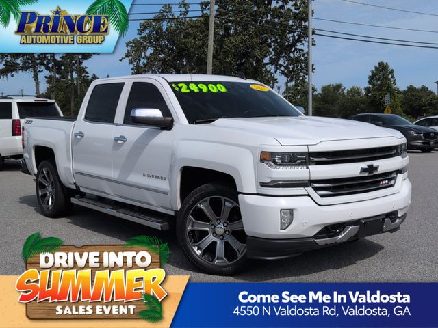 White 2017 Chevrolet Silverado 1500 LTZ Crew Cab 4WD Pickup Truck Four-Wheel Drive Automatic