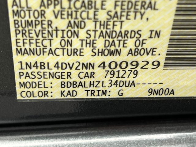 2022 Gun Metallic Nissan Altima 2.5 SV FWD Sedan