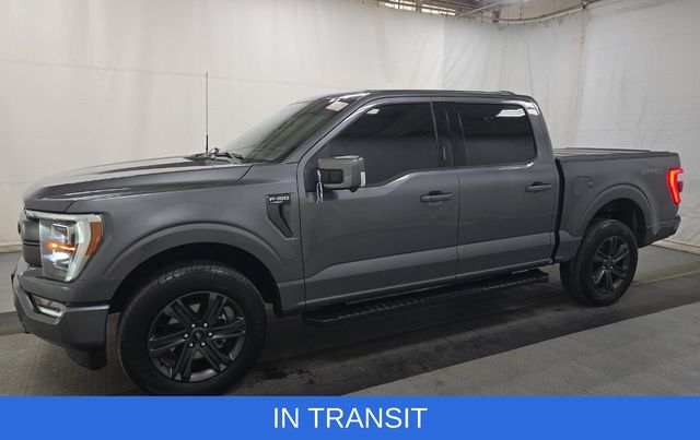 Gray 2023 Ford F-150 Lariat SuperCrew 4WD Pickup Truck Four-Wheel Drive Automatic