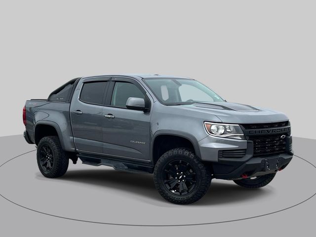 Gray (Satin Steel Metallic) 2022 Chevrolet Colorado Pickup Truck Four-Wheel Drive 8-Speed Automatic