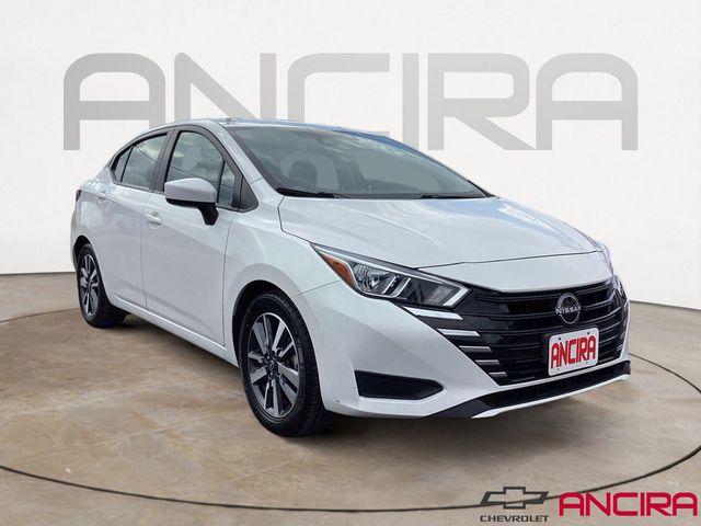 Aspen White Tricoat 2023 Nissan Versa SV FWD Sedan Front-Wheel Drive Continuously Variable Transmission
