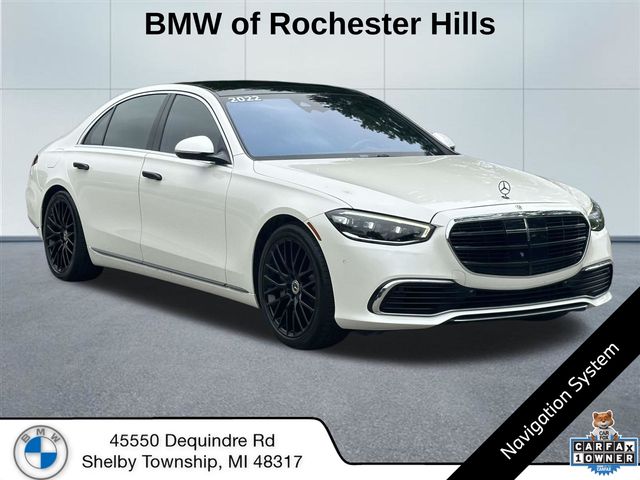 MANUFAKTUR Diamond White 2022 Mercedes-Benz S-Class Sedan All-Wheel Drive 9-Speed Automatic